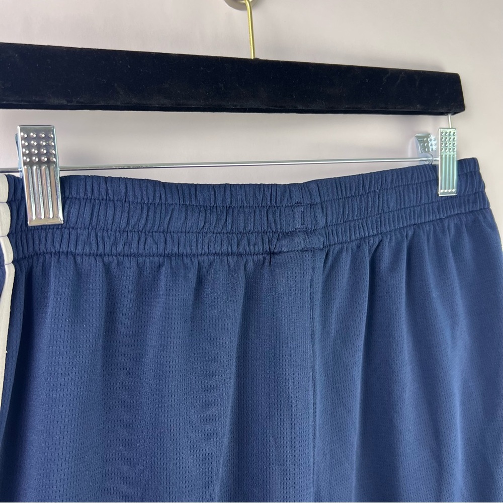 Adidas Climalite Youth Shorts Navy Blue White Stripes Mesh XL 18 Athletic - Picture 9 of 12
